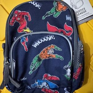 Pottery Barn Kids Justice League Backpack - Navy and Multicolor